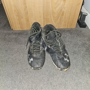 Under Armour Bryce Harper Black and Yellow Athletic Baseball Cleats